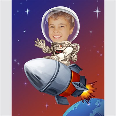 Astronaut Caricature from Photos - myDaVinci